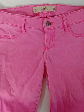 Hollister California Ombre Pink Skinny Stretch Jeans Size 1 W 25 Girls Youth